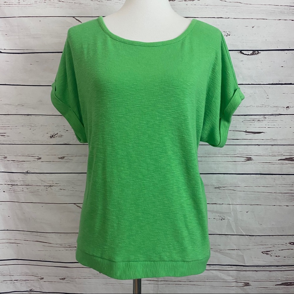a new day Knit Top Tie Back Retro Green Large